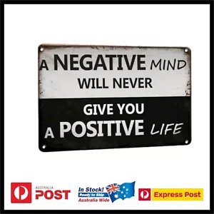 1pc Inspirational Positive Tin Sign Office Decor Sign 30x20cm Fast Free Post - Picture 1 of 3