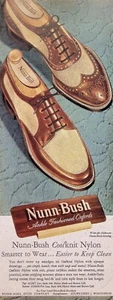 VINTAGE 1950s Print Ad ~ Nunn-Bush Ankle Fashioned Oxford Shoes ~ - Picture 1 of 1
