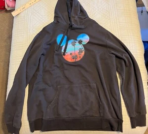Disney Mickey Mouse Neff Hoodie California Palm Trees Mens XXL Sweatshirt Gray - Picture 1 of 7