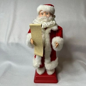 Gemmy Santa Claus With Wish List Animated Figure With Box 1993 Battery Operated - Picture 1 of 14