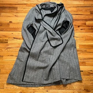 Abrigo largo Alorna gris de lana espiga talla mediana/OSFM de colección para mujer - Imagen 1 de 10