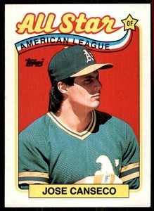 1989 Topps All Star Jose Canseco B Oakland Athletics #401
