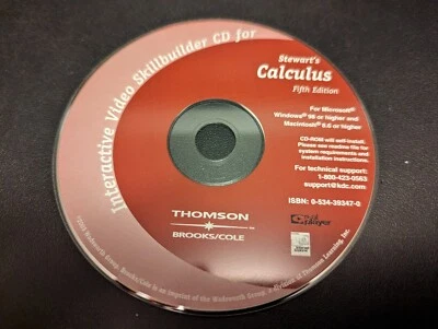 Stewarts Calculus 5th Fifth Edition - Windows/Mac - PC Software CD Only - Image 1 of 2