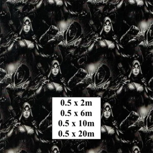 Hydrographic Water Transfer Film - Hydro Dipping Print Dark Warriors - Picture 1 of 1