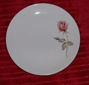 Vtg Porcelain Johann Haviland Single Stem Summer Rose Dish Germany Dessert Plate - Picture 1 of 4