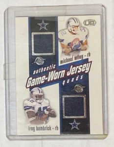 2002 Pacific Heads Up Game Worn Jersey Quads #11 Hambrick/Wiley/Woodson/Wright - Picture 1 of 2