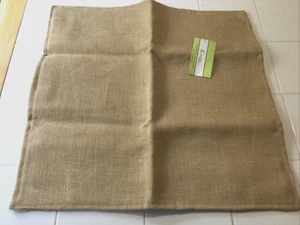 Carry Green Brand Washed Burlap Pillow Cover Zip Closure 20x20" NWT - Picture 1 of 8