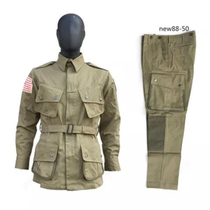 WWII US Airborne Field Army Fallschirmjäger M42 Herren Anzug Uniform Jacke Hose Set - Bild 1 von 12