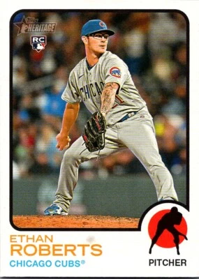 2022 Topps Heritage High Number Ethan Roberts RC Chicago Cubs #682 - Image 1 of 2