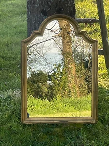 Miroir vintage bois doré mouluré, miroir ancien mercure H 64 x 41,5 cm - Foto 1 di 3