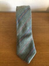 Sadler Smith - Sea Green Wool Tie - Made in Australia - Skinny 7cm Wide