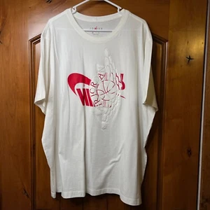 Nike Air Jordan T-Shirt Herren 3XL Kurzarm Weiß Rot Basketball Logo - Bild 1 von 17