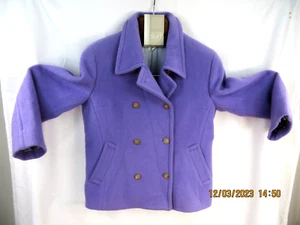 J. CREW GR. 10 Wolle/Mohair Lavendel Amaranth Violett Gefüttert Flauschig Blazer Jacke - Bild 1 von 19