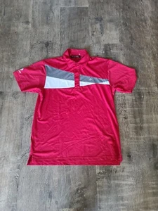 Travis mathew TURTLE BAY golf Oahu hawaii red stripe polo shirt Lightweight Sz L - Picture 1 of 3