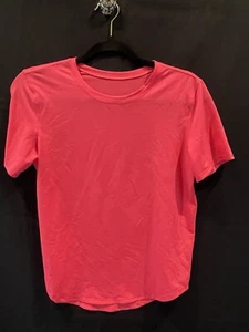 Lululemon Run and Train Shirt Women's Hot Pink High Neck Short Sleeve Crew - Picture 1 of 2