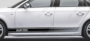 2x Audi Sport Logo Side Stripes Premium Quality Cast Vinyl TT RS Quattro S-line - Picture 1 of 11