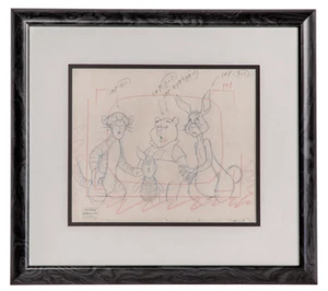 The New Adventures of Winnie the Pooh - Production Drawing - Framed w/ COA - Picture 1 of 2