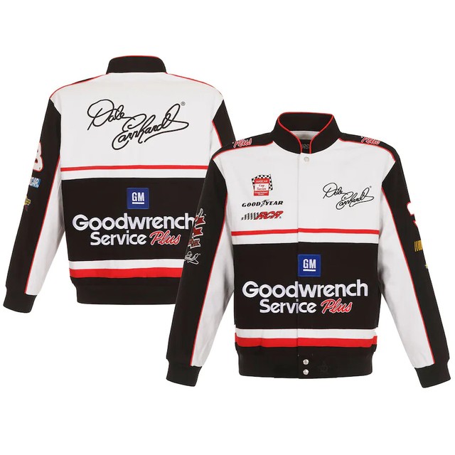 Nascar Dale Earnhardt Sr Goodwrench Cotton Jacket JH Design Black 