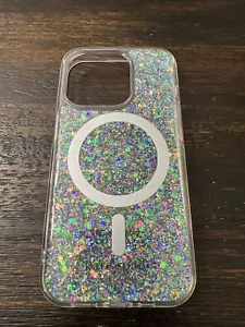 Custodia rigida MagSafe Kate Spade NY per iPhone 15 PRO 6,1"" glitter grosso USATA - Foto 1 di 6