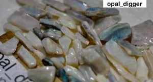 AUSTRALIAN ROUGH OPAL PARCEL BLACK DARK CRYSTAL CUT SOME NICE STONES 190ct VIDEO - Picture 1 of 23