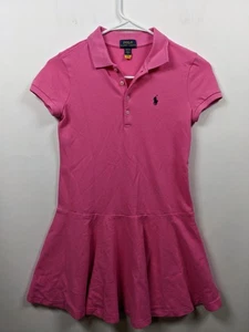 Polo Ralph Lauren Girls Stretch Cotton Mesh Polo Dress - (8-10) - Picture 1 of 8