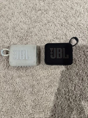 JBL Go 4 & Go 3 Bluetooth Speaker Rechargeable Black White - Image 1 of 4