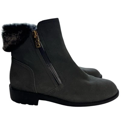 Botines impermeables Cole Haan para mujer 9B Quinney gris gamuza piel sintética Foto 1 de 4