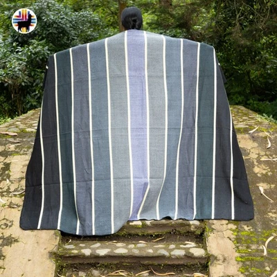 HANDMADE ALPACA BLANKET (Silver Shadows) FREE SHIPPING IN USA, QUEEN SIZE - Image 1 of 4