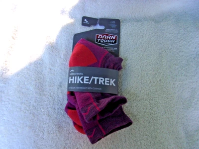 NWT Darn Tough socks, women's L (10-11.5), pink, Hike - Trek, quarter (1/4) sock - Image 1 of 4