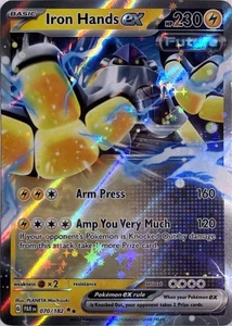 Pokemon TCG Iron Hands ex - 070/182 070/182 Holofoil SV04: Paradox Rift - Picture 1 of 2