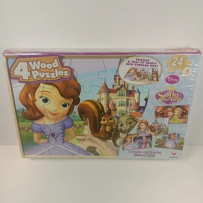 Новый и запечатанный кардинал Disney Junior 5 деревянные пазлы София - Изображение 1 из 4