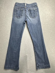 Ariat R.E.A.L. Jeans Girls 16 Blue Denim Eleanor Rylee Wide Leg Stretch Youth - Picture 1 of 13
