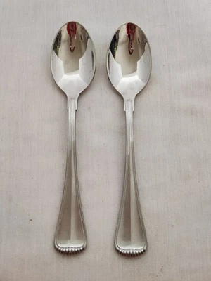 2 Pc Set Towle Hamilton Teaspoons Stainless Steel Germany 18/8 Satin Handle - Image 1 of 4