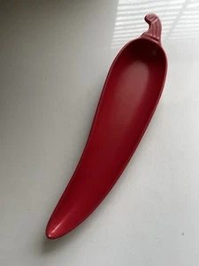 Chantal Ceramic Spicy Red Pepper Appetizer Serving Dish Tray 10” - Picture 1 of 2