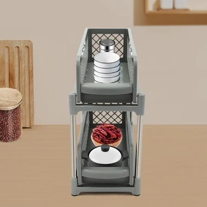 2-Tier Pull-Out Under-Sink Organizer with Slide-Out Design and Large Capacity - Picture 1 of 17
