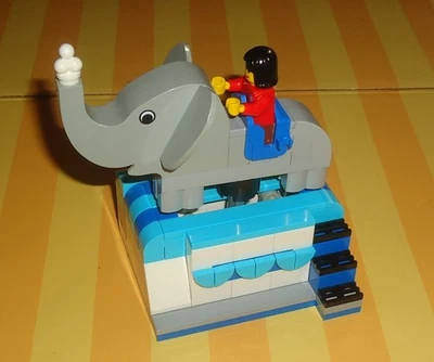 LEGO CUSTOM ELEPHANT WIND-UP KIDDIE RIDE ONE-OF-A-KIND - Image 1 of 4