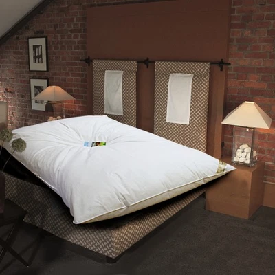 Ballonbett Feder-Bett 135x200 Winter-Decke 100% weiße Gänsefedern 3000g Oberbett - Bild 1 von 4