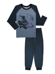Black Panther Boys Long Sleeve Pajamas Set, 2-Piece, Size X-Small - Picture 1 of 1