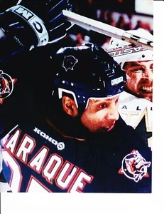 EDMONTON OILERS GEORGES LARAQUE SIGNED CHECKING 8X10 - Picture 1 of 1