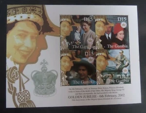 Gambia 2002 Golden Jubilee Sheetlet UM MNH unmounted mint - Imagen 1 de 1