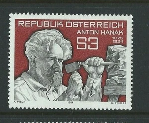 AUSTRIA 1984 - SG 1988 - 50th Death Anniversary ANTON HANAK (Sculptor) Mint MNH - Picture 1 of 1