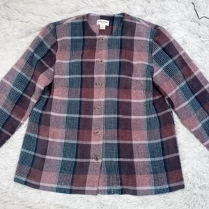 Vintage Alfred Dunner Jacket Womens 18W Colorful Lightweight Plaid Button Up - Picture 1 of 11