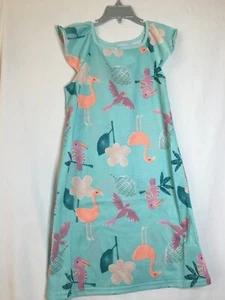 New Carter's Teal Flamingo Nightgown Nightshirt Girls sz 2-3,4-5,6-7,8-10,12-14 - Picture 1 of 4