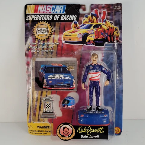 NASCAR Superstars of Racing DALE JARRETT Action Figure + Collector Card Toy Biz Cover