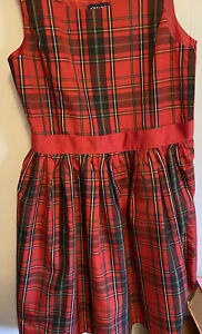 Chaps Girls Size 14 Dress Red And Black Stripes Preowned