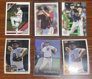 Lot of (6) MAX SCHERZER Cards W/ 2008 Rookie RC (Save Combined Shipping); Topps