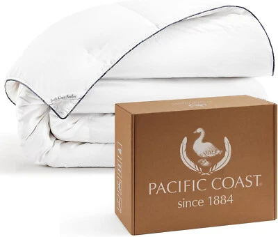 Edredón Pacific Coast Queen, edredón de cama de plumón de ganso blanco tamaño queen, todo el mar Foto 1 de 4
