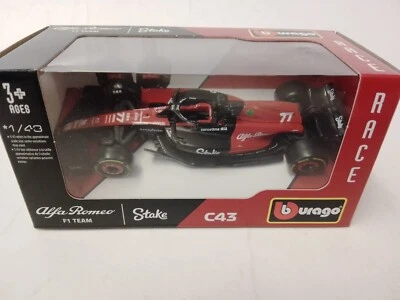 BBurago Burago Alfa Romeo C43 #77 Valtteri Bottas 2023 1/43 18-38085#77 - Immagine 1 di 3