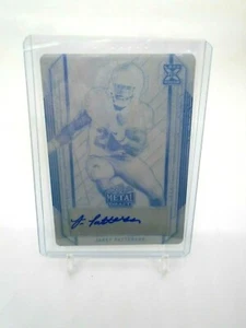 2021 LEAF METAL DRAFT JARET PATTERSON RC ROOKIE AUTO BLACK PLATE TRUE 1 /1 - Picture 1 of 3