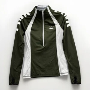 Victoria Secret PINK Ultimate Half Zip Pullover Jacket Top XS/TP Green and White - Picture 1 of 10